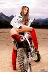Adrienne Manning Dressed To Thrill With A Dirt Bike!