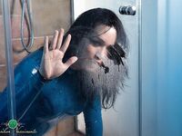 Bianka Nascimento In Latex Cooling Off In The Shower!