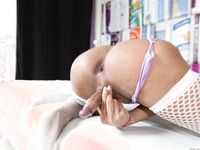 Laura Sky Nude in Sexy White Stockings Spreading Her Ass Open!