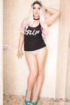 Bailey Jay In A Shower Posing In A Tank Top And Her Panties!