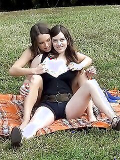Natalie Moore And Lily Love Start The Sex Off At The Park!