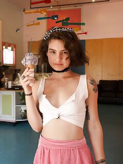 Gigi Matthews Rocking A Choker And A Garter!