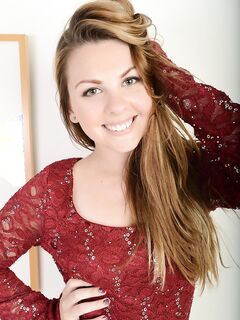 Caley Hayes In A Sexy Red Dress And Nothing On Underneath It!