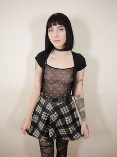 Charlotte Sartre In Fishnets Bent Over And Spreading Her Sex Holes Open!