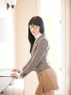 Charlotte Sartre In Her Glasses And Leggings Getting Fucked In The Ass!