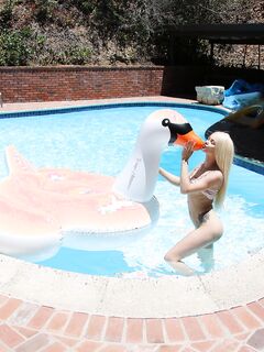 Elsa Jean Cools Off In The Pool Before Getting Fucked!