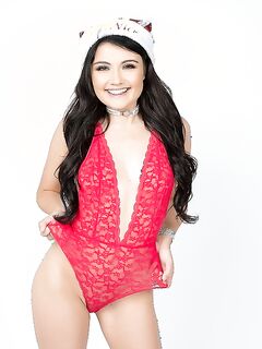 Adria Rae Unwrapping Herself for Your Sexy Xmas Gift!