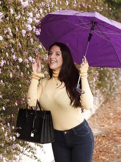 Angela White Teasing Pictures While Out In The Rain!