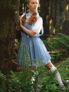 Dolly Little Out In The Woods Doing Cosplay!