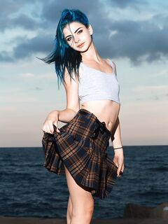 Ivy Blue Gets All Nude By The Ocean!