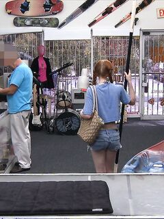 Dolly Little Fucking And Sucking At A Porn Shop!