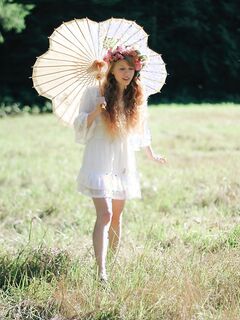 Dolly  little Goes Nude While Out In A Field!