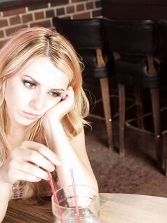 Lexi Belle lonely giving a blowjob to a lucky guy