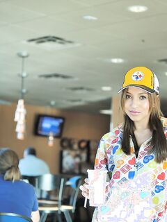 Veronique Vega Flashes In The Mall!