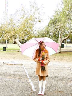 Missy Stone Plays In The Rain And Then With His Cock!