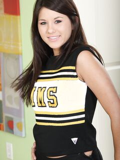Shyla Jennings Slips Out Of Her Cheerleader Uniform!