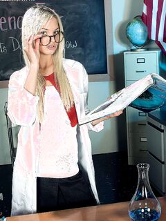 Franziska Facella Up On A Desk Showing You her Ass And Pussy!