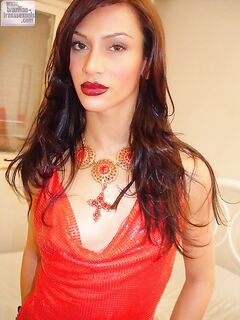 Gladys Adriane Takes Off Her Red Dress And White Thong!