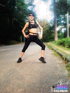 Nicole Big Caliber Big Cock In Hanging Out Of Her Tights!